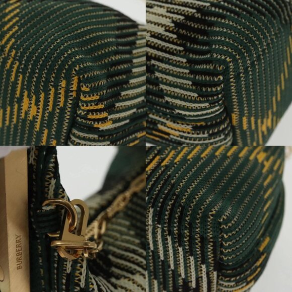 BURBERRY Mini Peg Duffle Bag Chain Hand Bag Green Auth 98935SV - Picture 13 of 15
